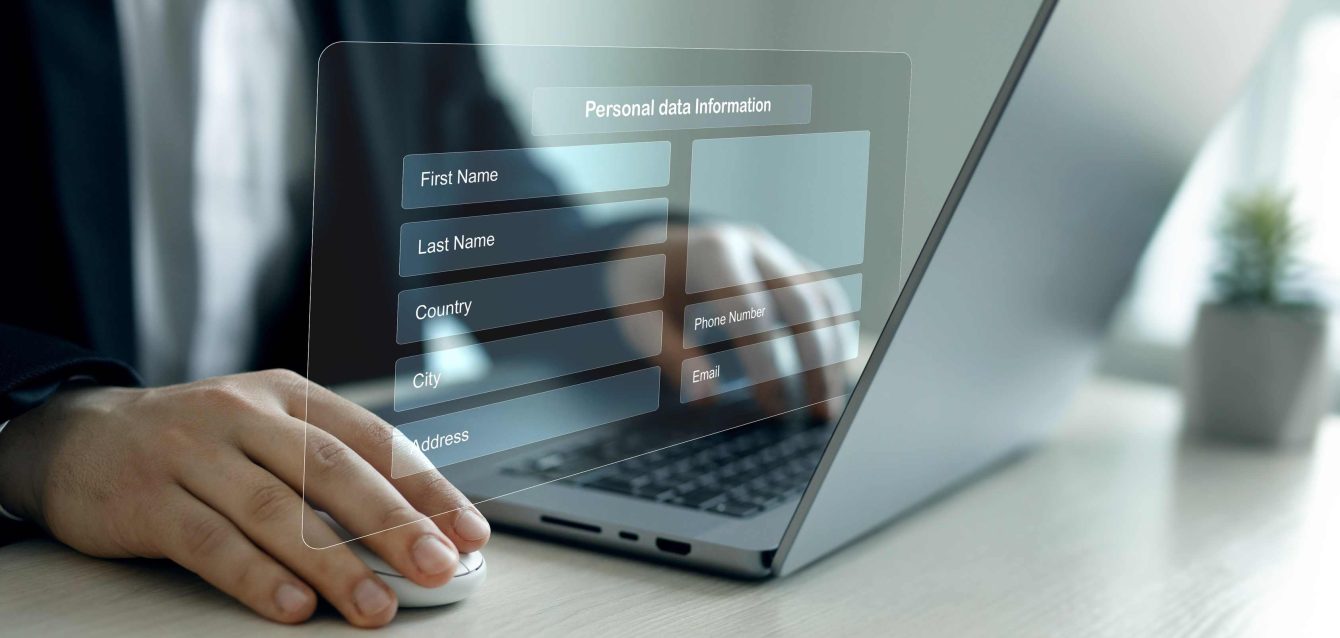 shutterstock_2531806603-compressed Business professional analyzing customer feedback dashboard showing high survey response rates from simple form design