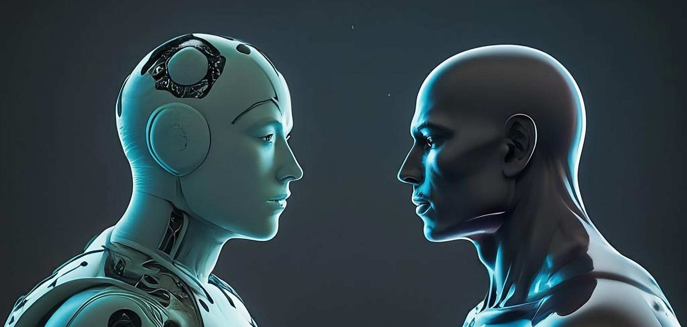 Comparison chart showing AI-generated versus human-written survey questions with performance metrics including completion rates and data quality scores