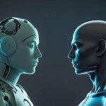 Comparison chart showing AI-generated versus human-written survey questions with performance metrics including completion rates and data quality scores