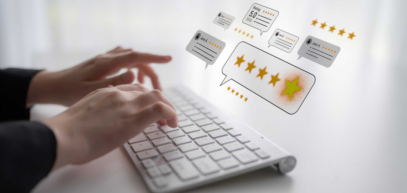 shutterstock_2669375651-compressed AI-powered customer feedback survey dashboard displaying real-time sentiment analysis and response patterns
